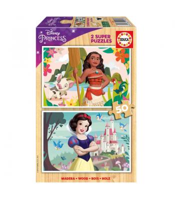 Educa Puzzle 2x50 peças madeira - 19961 - Princesas