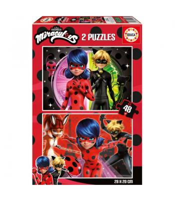 Educa Puzzle 2x48 peças - 19968 - Ladybug 