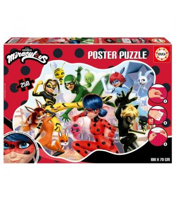 Educa Puzzle 250 peças, poster Ladybug - 19970 