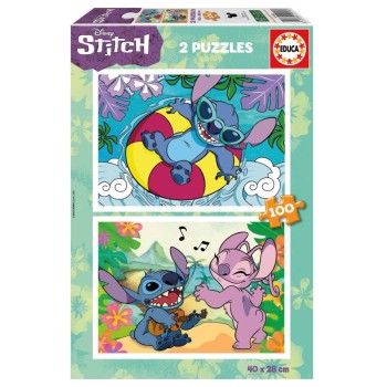Educa Puzzle 2x100 peças, Stitch - 19998 