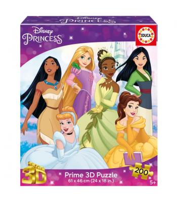 Puzzle 3D Lenticular 200 Peças, Princesas Disney - 20046 - EDUCA