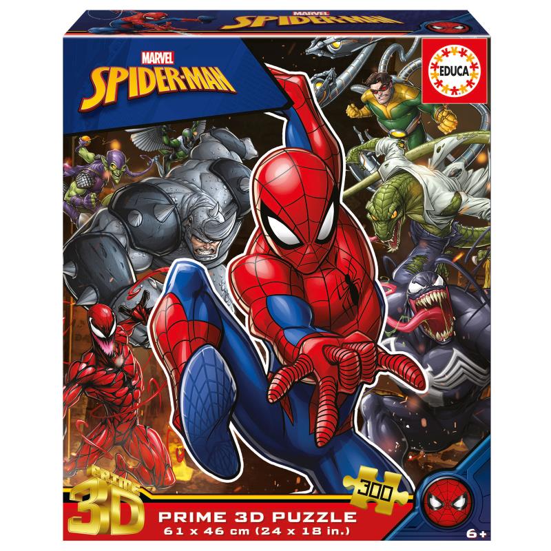 Puzzle 3D Lenticular 300 peças, Spiderman - 20049 - EDUCA