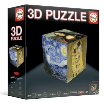 Puzzle Arte 3D em cubo - 20123 - EDUCA