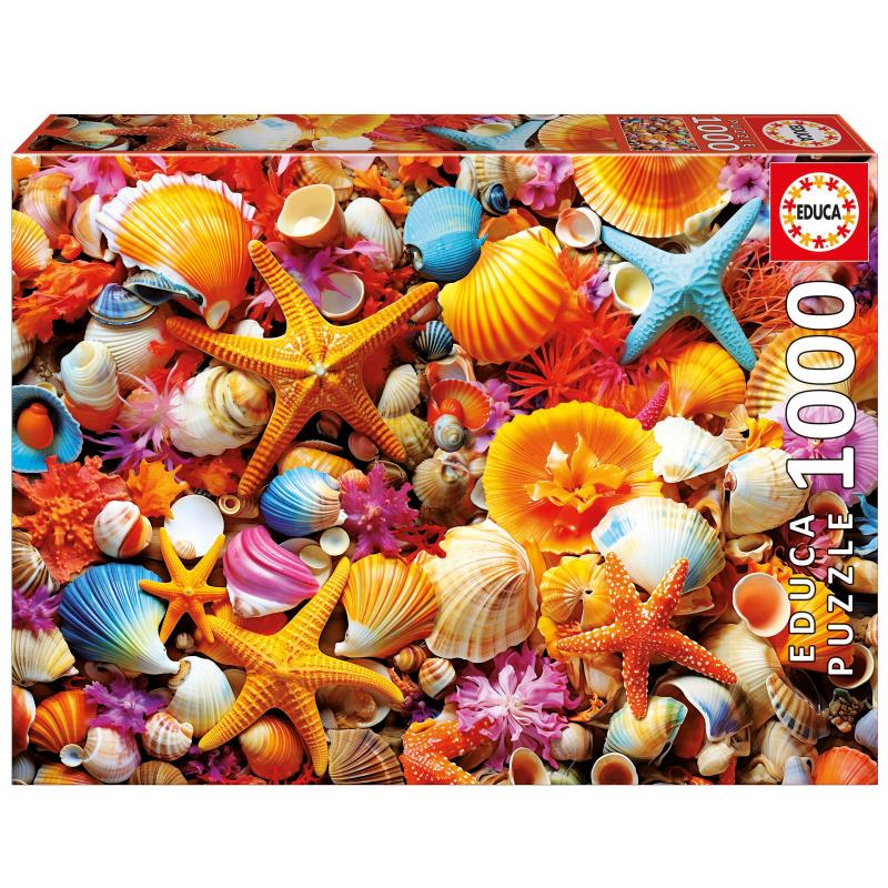 EDUCA Puzzle 1000 peças, Colagem de Conchas
