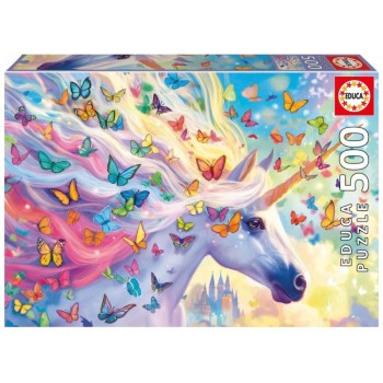 EDUCA Puzzle 500 peças - 20254 - Unicórnio Arco-Íris