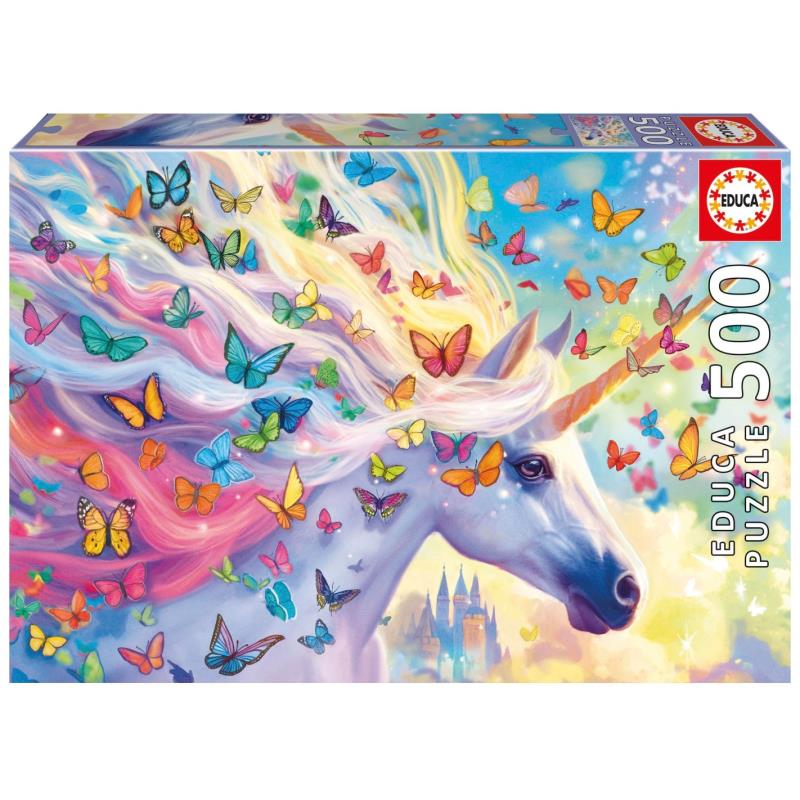 EDUCA Puzzle 500 peças - 20254 - Unicórnio Arco-Íris