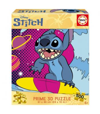 Puzzle 3D lenticular 500 peças, Stitch - 20272 - EDUCA