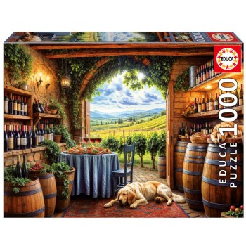 EDUCA Puzzle 1000 peças, Canes Et Vinum - 20292