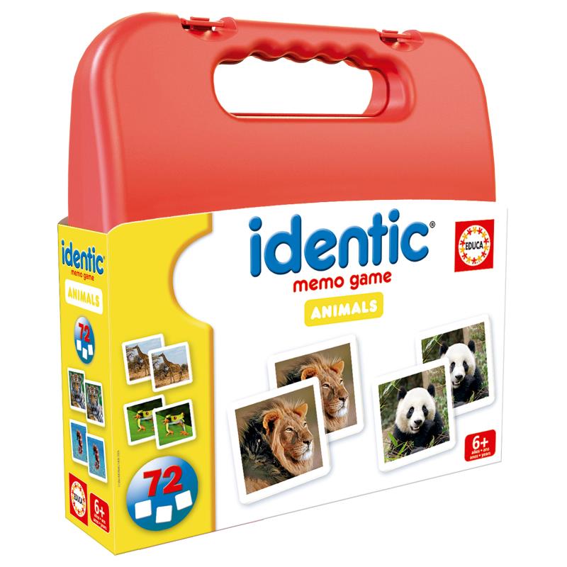 Identic jogo de memória 72 cartas - 20317 - animais - Educa