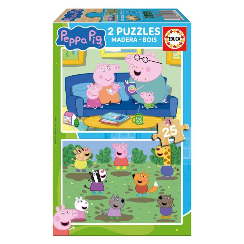 EDUCA Puzzle 2x25 peças - 20324 - Peppa Pig 2