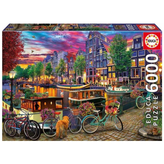 EDUCA Puzzle 6000 peças, Bicicletas em Amesterdão - 20330