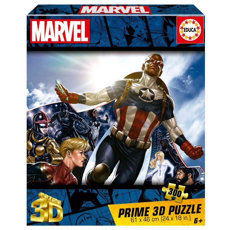 Puzzle 3D Lenticular 300 peças, Marvel - 20346 - EDUCA