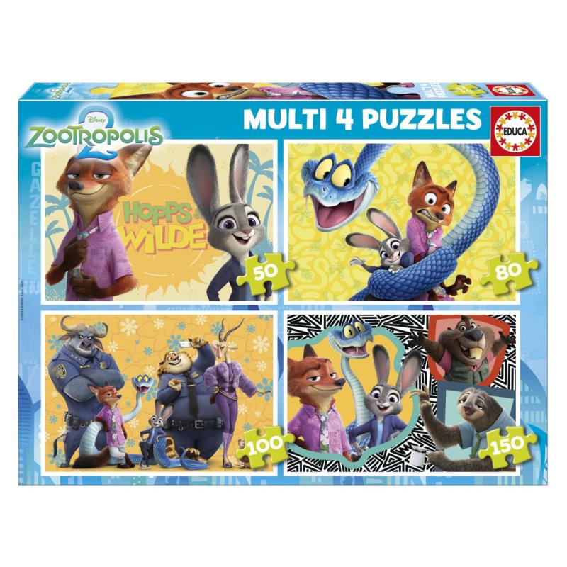 Puzzle Multi 4 Zootropolis - 20464 - EDUCA