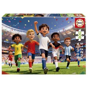 EDUCA Puzzle Junior 300 peças, Mundo do Futebol - 20495