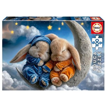 Educa Puzzle 100 peças - 20498 - Sonhos de Coelhinho