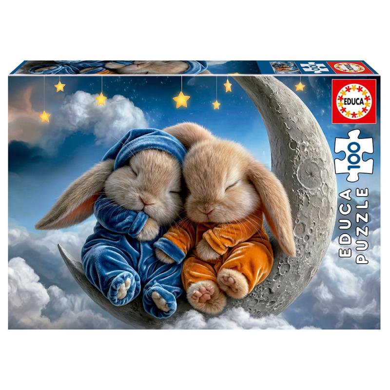 Educa Puzzle 100 peças - 20498 - Sonhos de Coelhinho