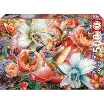 Puzzle 500 peças -  20549 - Jardim dos Beija-Flores