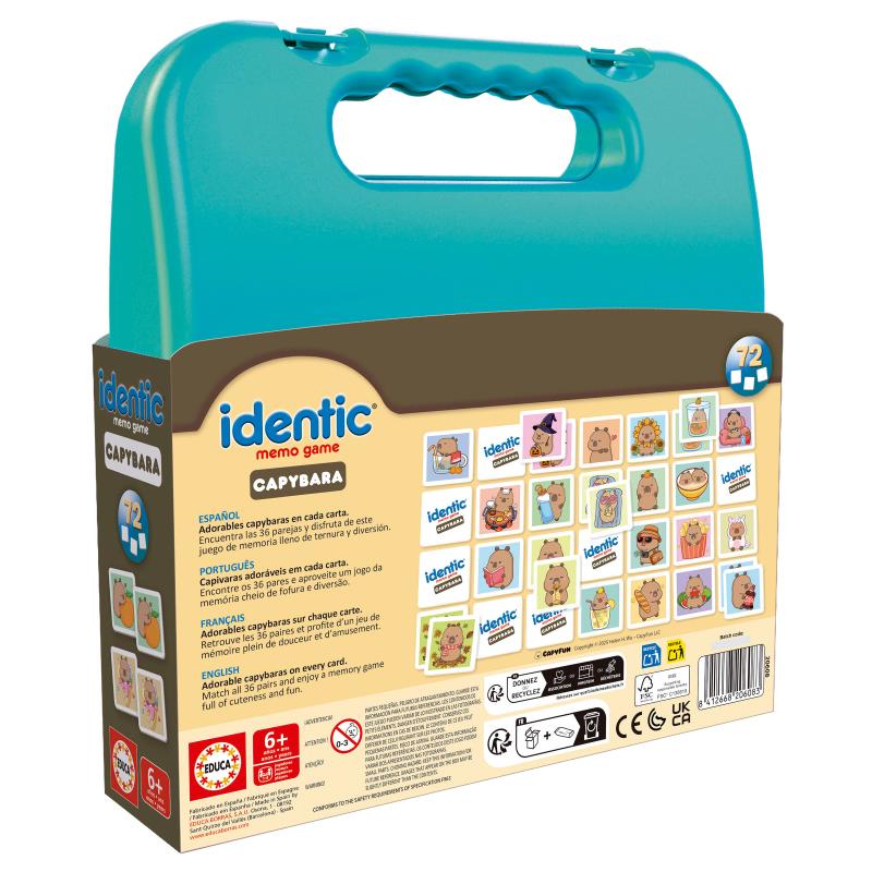 EDUCA Identic 72 cartas, Capivara - 20608