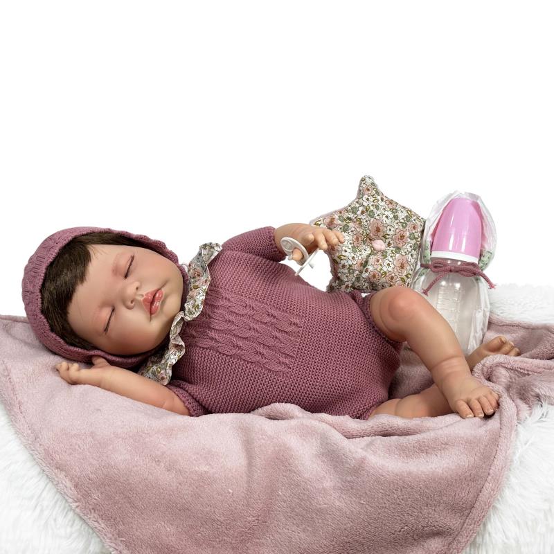 Bebé Reborn Sandra Premium de Olhos Fechados - 30254 - Nines D'Onil 