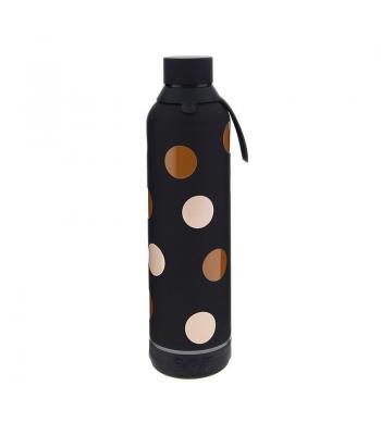 Aurea garrafa termica 600ml com coluna som - BTA60132 - black dots