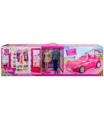 Barbie e Ken com carro e roupeiro - GVK05