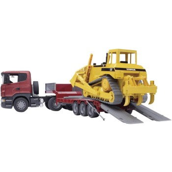 Bruder - Camião Scania Com Reboque e Escavadora Cat - 3555