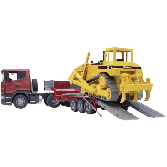 Bruder - Camião Scania Com Reboque e Escavadora Cat - 3555