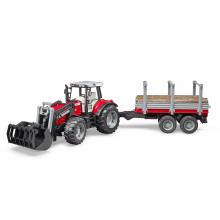 Bruder - Tractor Florestal Massey Ferguson com Atrelado - 2046