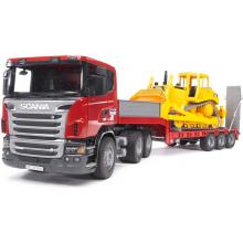 Bruder - Camião Scania Com Reboque e Escavadora Cat - 3555