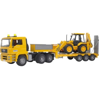 Bruder MAN TGA Camião De Transporte com retroescavadora - 2776