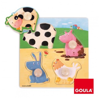 Goula Puzzle Animais da Quinta Cores - 53069