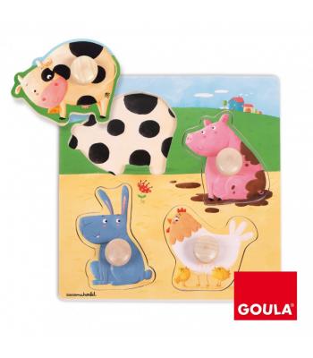 Goula Puzzle Animais da Quinta Cores - 53069