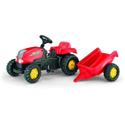 Trator a pedais com reboque - Rollytoys 12121 