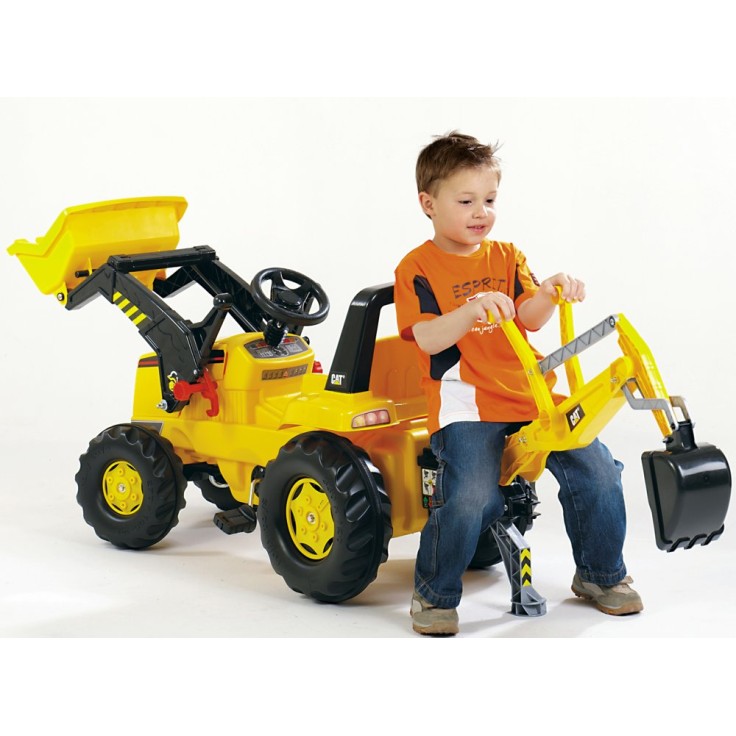 Retroescavadora a pedais Caterpillar Rolly Toys  Junior - 813001