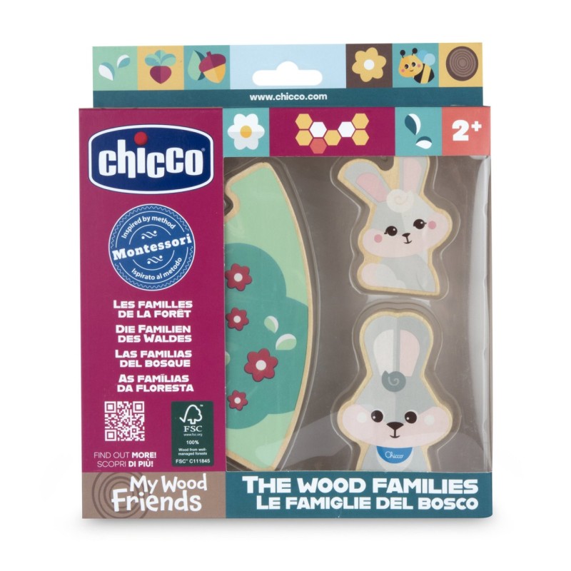 Família de Coelhos, Pai e filha em madeira - 122081 - CHICCO