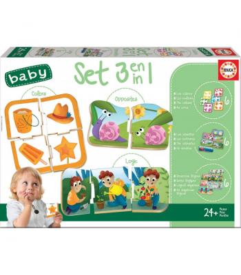 Baby puzzle 3 em 1  -Educa - 18123