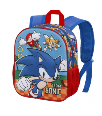 Mochila Sonic 3D Pré escolar de 31cm - KRT05648 