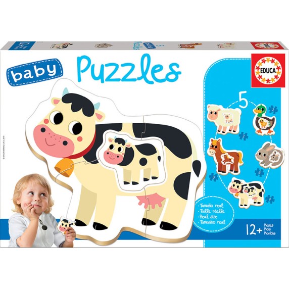 Baby Puzzles Animais da quinta - 17574 - EDUCA 