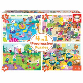 Educa Puzzle Progressivo - 18904 - Dia na Escola  