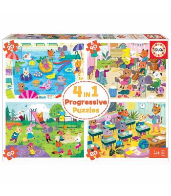 Educa Puzzle Progressivo - 18904 - Dia na Escola  