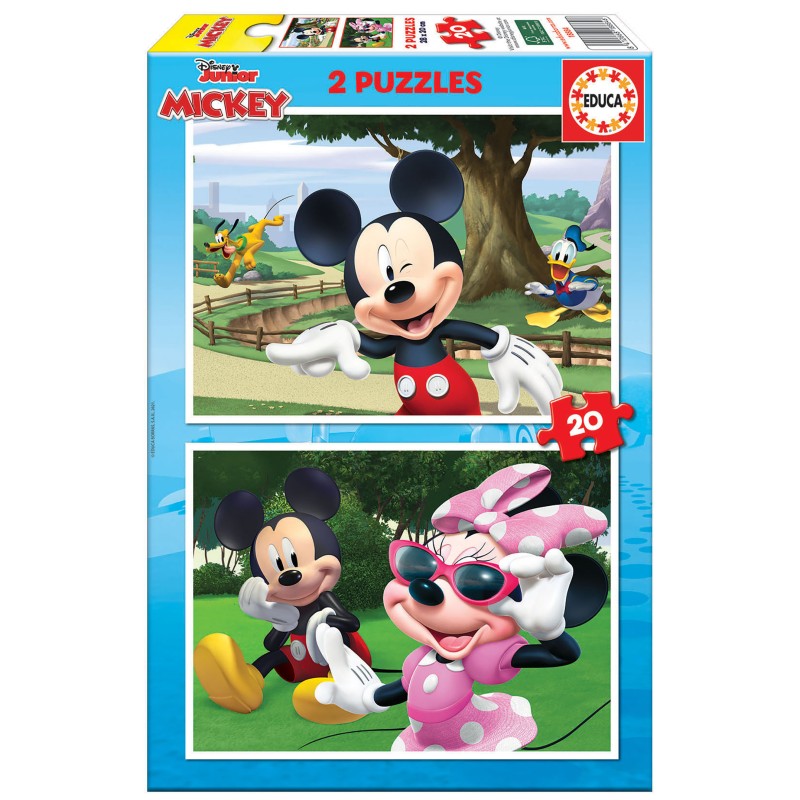 Educa Puzzle 2x20 peças - 18884 - Mickey & Friends