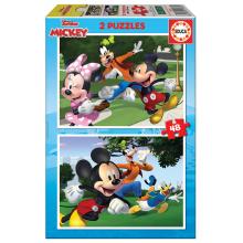 Educa Puzzle 2x48 peças - 18885 - Mickey & Friends