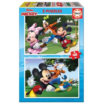 Educa Puzzle 2x48 peças - 18885 - Mickey & Friends
