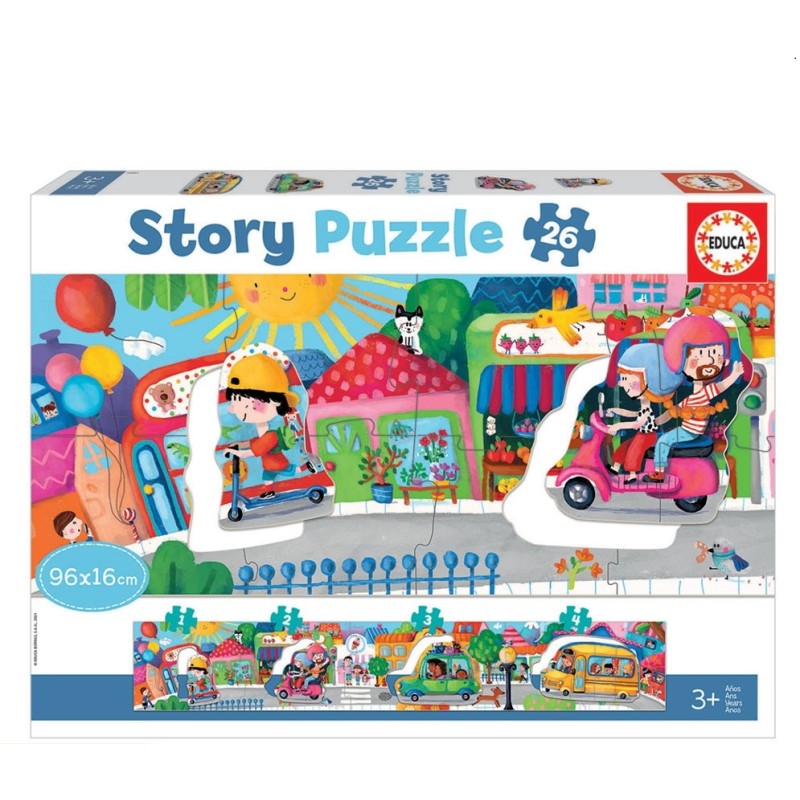 Educa Story Puzzles 26 peças - Veículos Urbanos - 18901