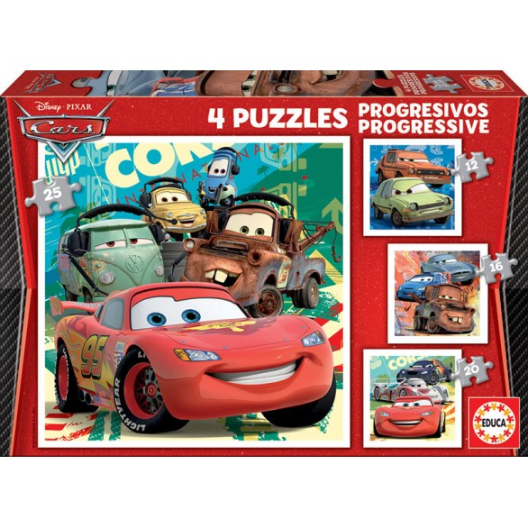 EDUCA Puzzle progressivo, Cars 2 - 14942 
