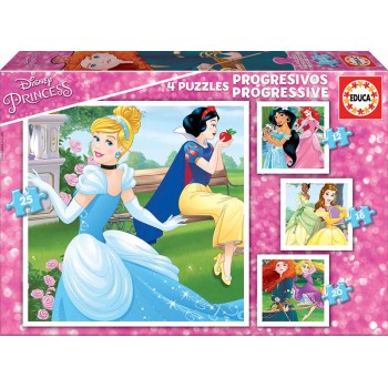 EDUCA Puzzle progressivo, Princesas Disney - 17166 