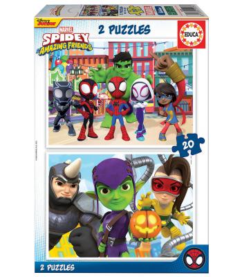 EDUCA Puzzle 2×20 peças, Spidey & His Amazing Friends - 19296