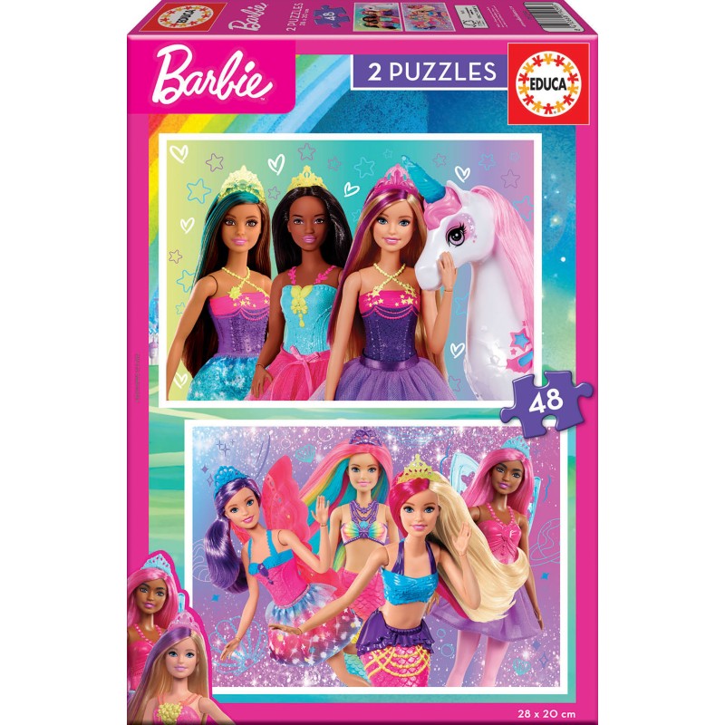 EDUCA Puzzle 2x48 peças, Barbie - 19299 