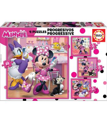 EDUCA Puzzle Progressivo Minnie (12+16+20+25 peças) - 17630 