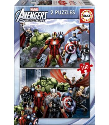 Puzzle 2x100 Avengers Assemble